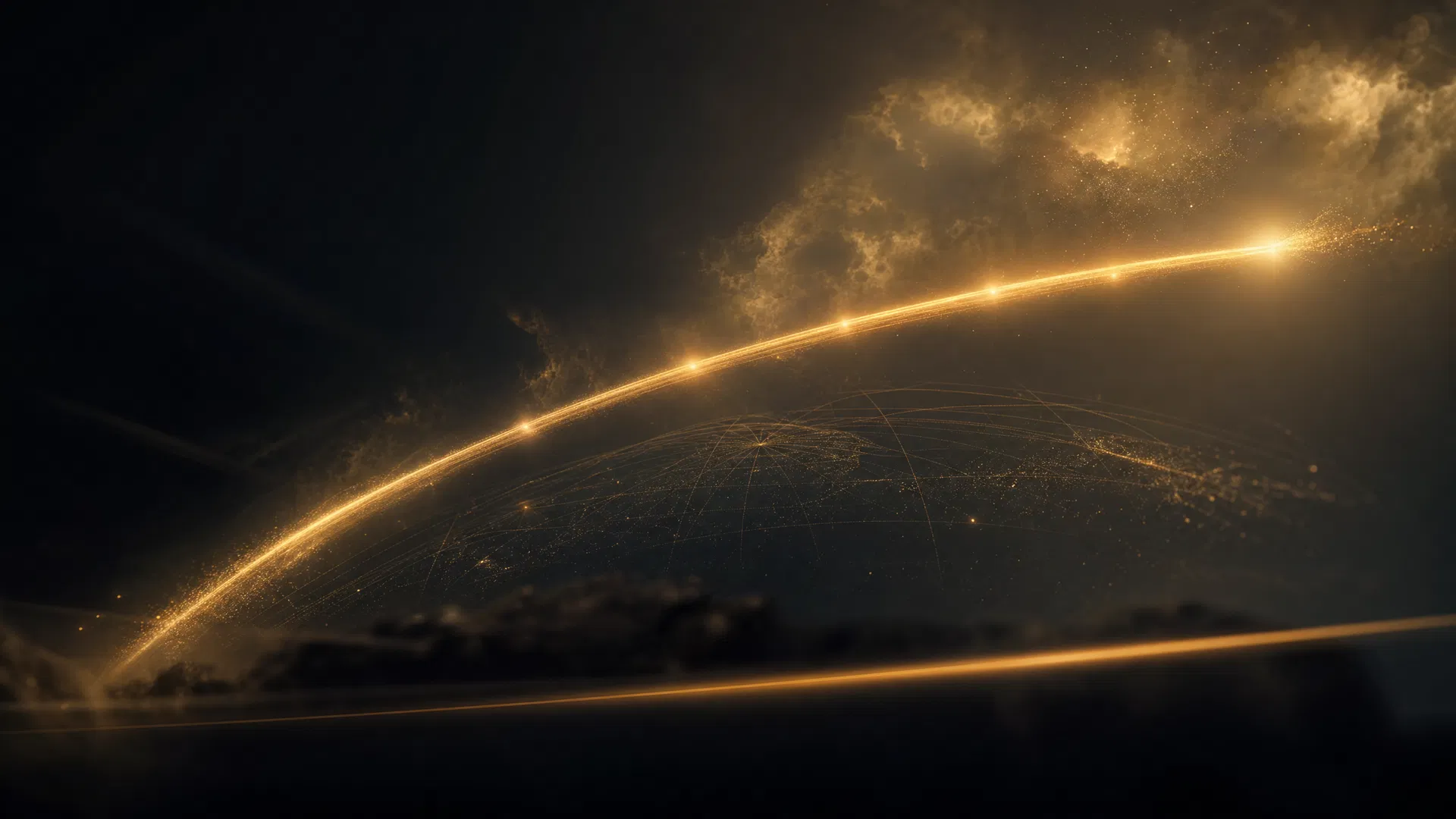 Cinematic momentum — WAE Media's growth arc reframed as a journey, not a chart.